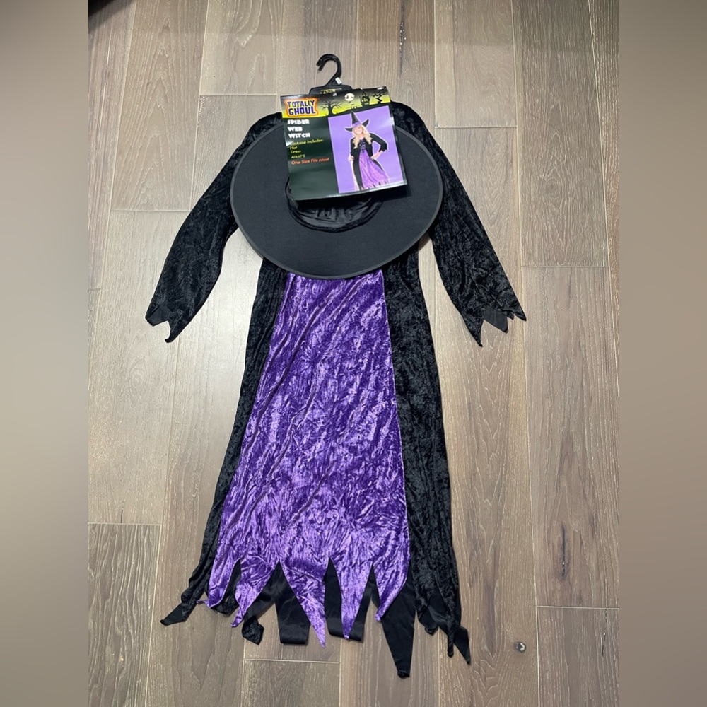 Totally Ghoul Spider Web Witch child costume. NWT one size(hs)